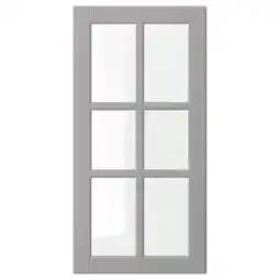 IKEA Bodbyn Vitrinedør, grå, 40x80 cm tilbud