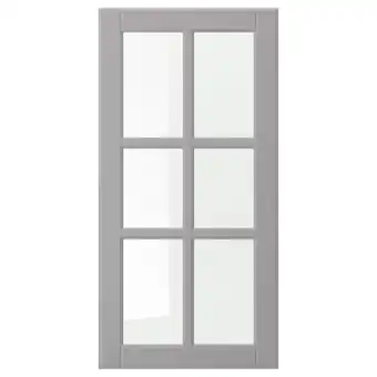 IKEA Bodbyn Vitrinedør, grå, 40x80 cm tilbud