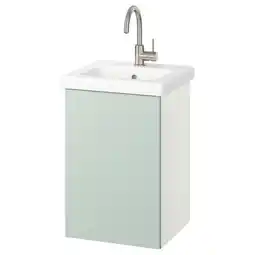IKEA Enhet / tvÄllen Servantskap dør/servant/blandebat, hvit/lys grågrønn, 44x43x65 cm tilbud