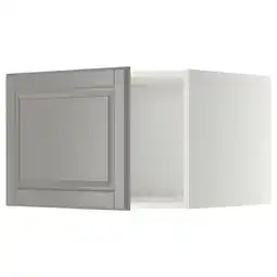 IKEA Metod Overskap f kjøleskap/fryser, hvit/bodbyn grå, 60x40 cm tilbud