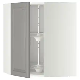 IKEA Metod Hjørneveggskap med karusell, hvit/bodbyn grå, 68x80 cm tilbud