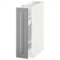 IKEA Metod Benkeskap m utrb innr, hvit/bodbyn grå, 20x60 cm tilbud
