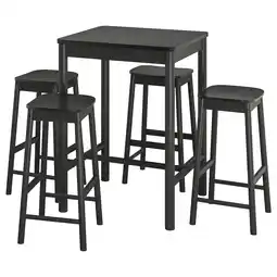 IKEA RÖnninge / rÖnninge Barbord og 4 barstoler, svart/svart tilbud
