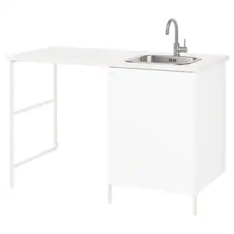 IKEA Enhet Tøyvask, hvit, 139x63.5x90.5 cm tilbud