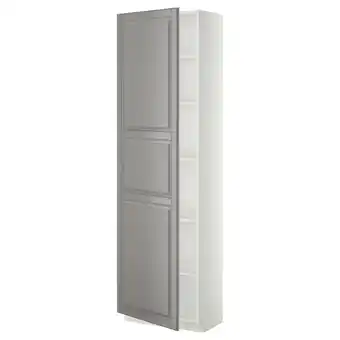 IKEA Metod Høyskap med hylleplater, hvit/bodbyn grå, 60x37x200 cm tilbud