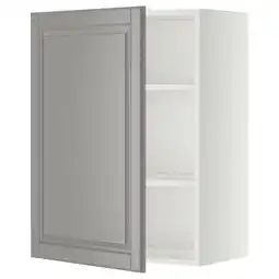 IKEA Metod Veggskap med hylleplater, hvit/bodbyn grå, 60x80 cm tilbud