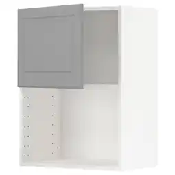 IKEA Metod Overskap for mikrobølgeovn, hvit/bodbyn grå, 60x80 cm tilbud
