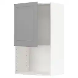 IKEA Metod Overskap for mikrobølgeovn, hvit/bodbyn grå, 60x100 cm tilbud