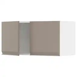 IKEA Metod Veggskap med 2 dører, hvit/upplöv matt mørk beige, 80x40 cm tilbud
