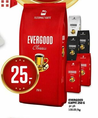 Bunnpris Evergood kaffe 250 g tilbud