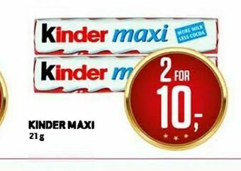 Bunnpris Kinder maxi tilbud