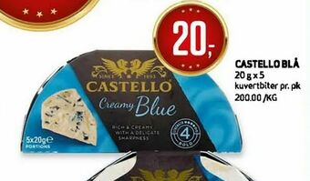 Bunnpris Castello blå tilbud