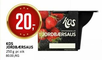 Bunnpris Kos jordbærsaus tilbud