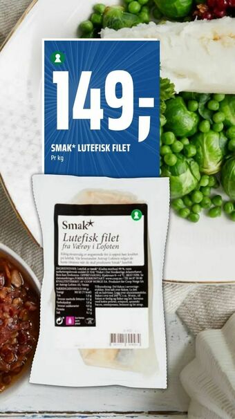 Coop Obs Smak* lutefisk filet tilbud