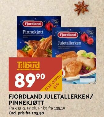Coop Mega Fjordland juletallerken/ pinnekjøtt tilbud