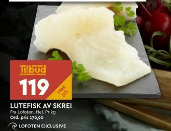 Coop Mega Lutefisk av skrei tilbud