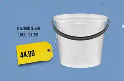 Biltema Plastbøtte med lokk tilbud