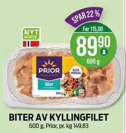 Kiwi BITER AV KYLLINGFILET, NOK 89.9 tilbud
