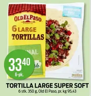 Kiwi TORTILLA LARGE SUPER SOFT, NOK 33.4 tilbud