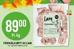 Kiwi FÅRIKÅLKJØTT AV LAM, NOK 89 tilbud