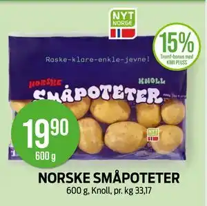 Kiwi NORSKE SMÅPOTETER, NOK 19.9 tilbud