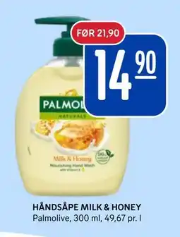 Rema 1000 HÅNDSÅPE MILK & HONEY, NOK 14.9 tilbud