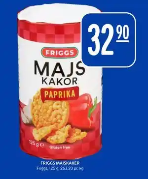 Rema 1000 FRIGGS MAISKAKER, NOK 32.9 tilbud