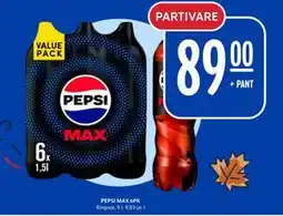 Rema 1000 PEPSI MAX 6PK, NOK 89 tilbud