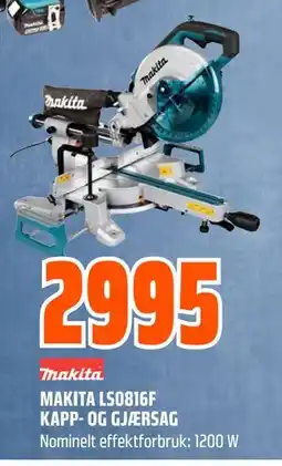 Obs Bygg MAKITA LS0816F KAPP- OG GJÆRSAG, NOK 2995 tilbud