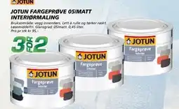 Coop Byggmix JOTUN FARGEPRØVE 05/MATT INTERIØRMALING tilbud