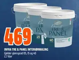 Obs Bygg INFRA TRE & PANEL INTERIØRMALING, NOK 469 tilbud