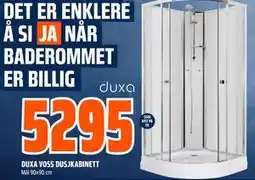 Obs Bygg DUXA VOSS DUSJKABINETT, NOK 5295 tilbud