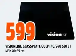 Obs Bygg VISIONLINE GLASSPLATE GULV I40/S40 SOTET, NOK 599 tilbud