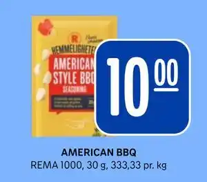 Rema 1000 AMERICAN BBQ, NOK 10 tilbud