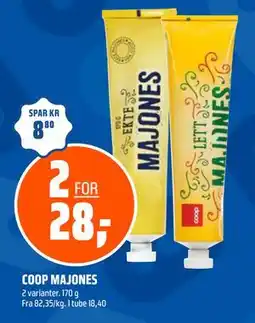 Coop Obs COOP MAJONES, NOK 28 tilbud