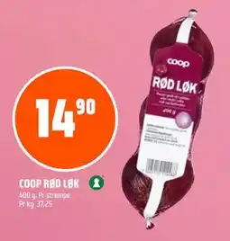 Coop Obs COOP RØD LØK, NOK 14.9 tilbud