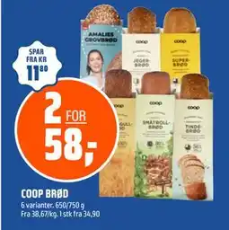 Coop Obs COOP BRØD, NOK 58 tilbud