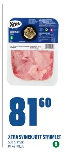 Coop Obs XTRA SVINEKJØTT STRIMLET, NOK 81.6 tilbud