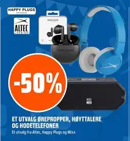 Coop Obs ET UTVALG ØREPROPPER, HØYTTALERE OG HODETELEFONER tilbud