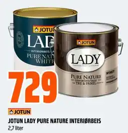 Obs Bygg JOTUN LADY PURE NATURE INTERIØRBEIS, NOK 729 tilbud