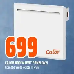 Obs Bygg CALOR 600 W HVIT PANELOVN, NOK 699 tilbud