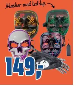 Coop Obs Masker med led-lys, NOK 149 tilbud