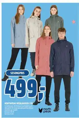 Coop Obs NORTHPEAK REGNJAKKER I PU, NOK 499 tilbud