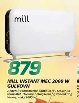 Coop Byggmix MILL INSTANT MEC 2000 W GULVOVN, NOK 879 tilbud