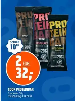 Coop Obs COOP PROTEINBAR, NOK 32 tilbud