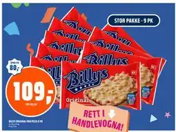 Coop Obs BILLYS ORIGINAL PAN PIZZA 9 PK, NOK 109 tilbud