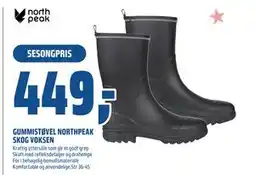 Coop Obs GUMMISTØVEL NORTHPEAK SKOG VOKSEN, NOK 449 tilbud