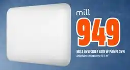 Obs Bygg MILL INVISIBLE 600 W PANELOVN, NOK 949 tilbud