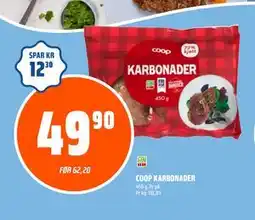 Coop Obs COOP KARBONADER, NOK 49.9 tilbud
