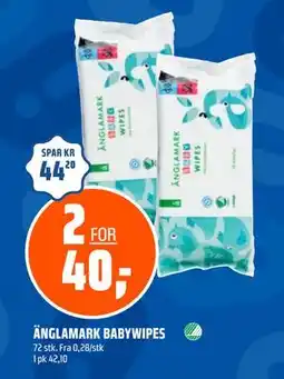 Coop Obs ÄNGLAMARK BABYWIPES, NOK 40 tilbud